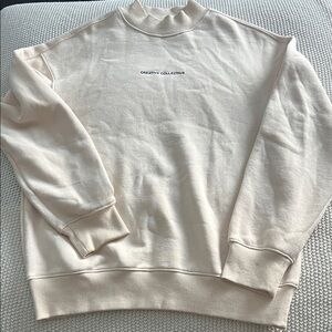 H&M Men's Crewneck Sweater in Cream